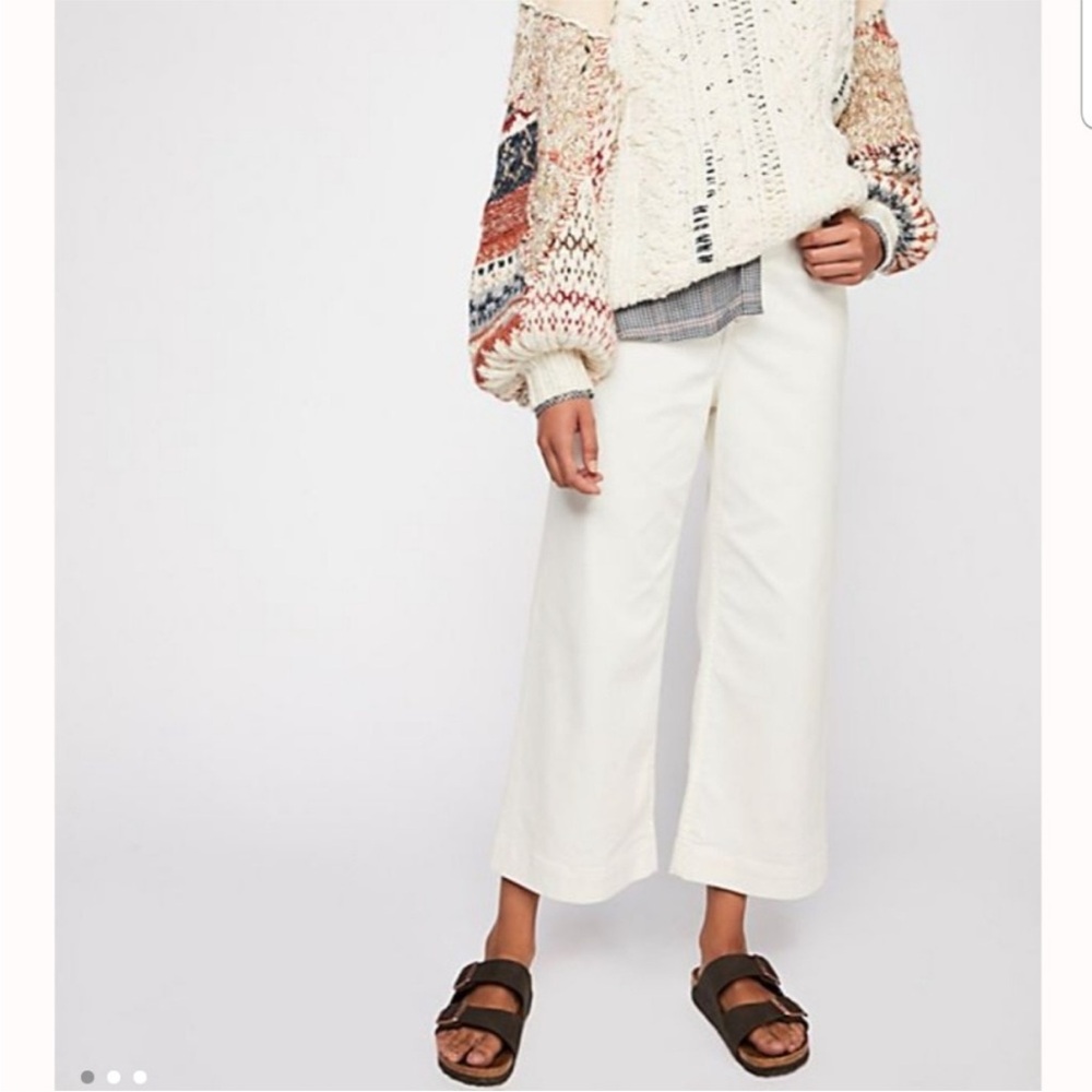We The Free Cream Flare Jeans